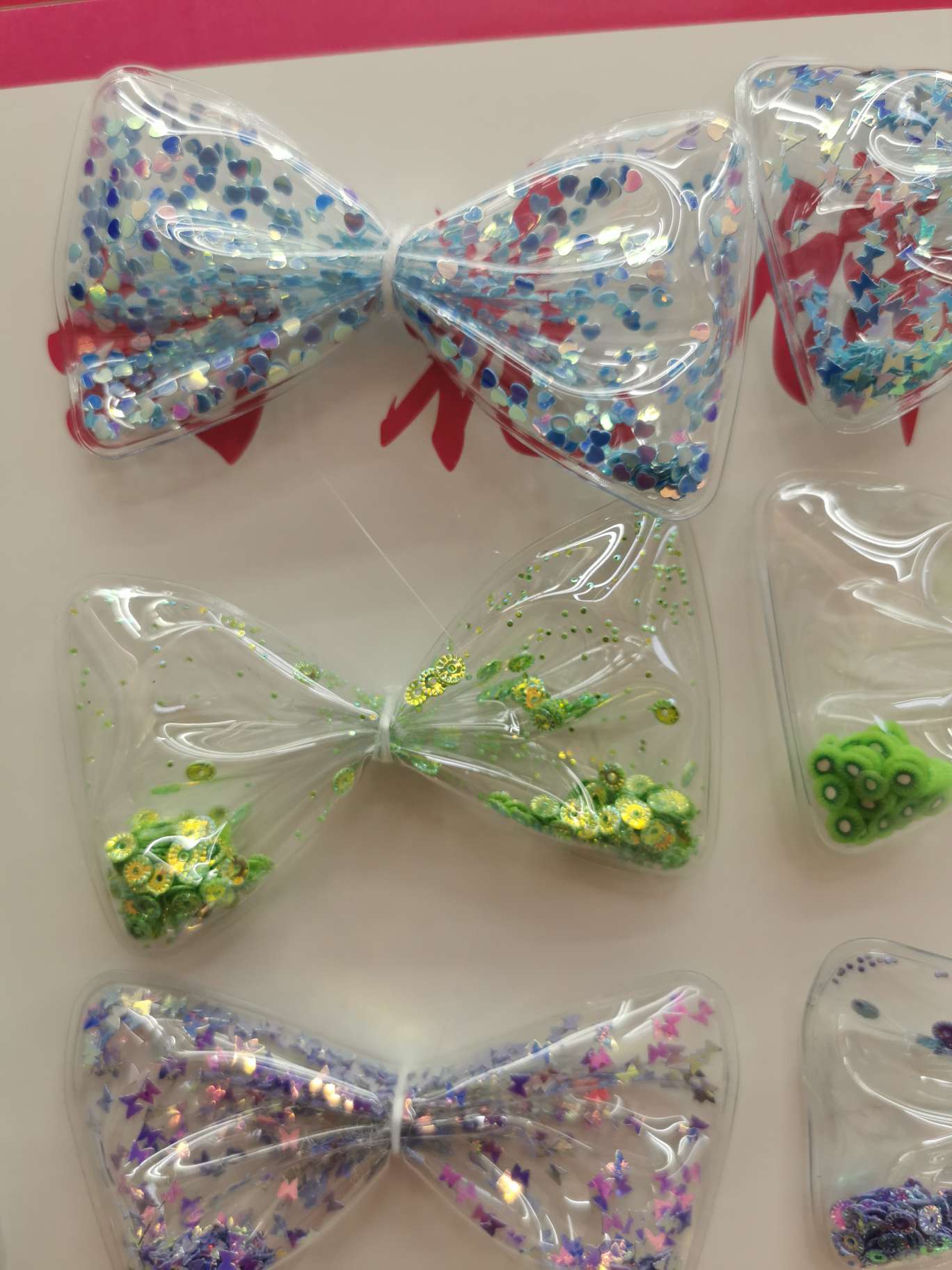 10 cm pvc transparent air bow tie Specification image