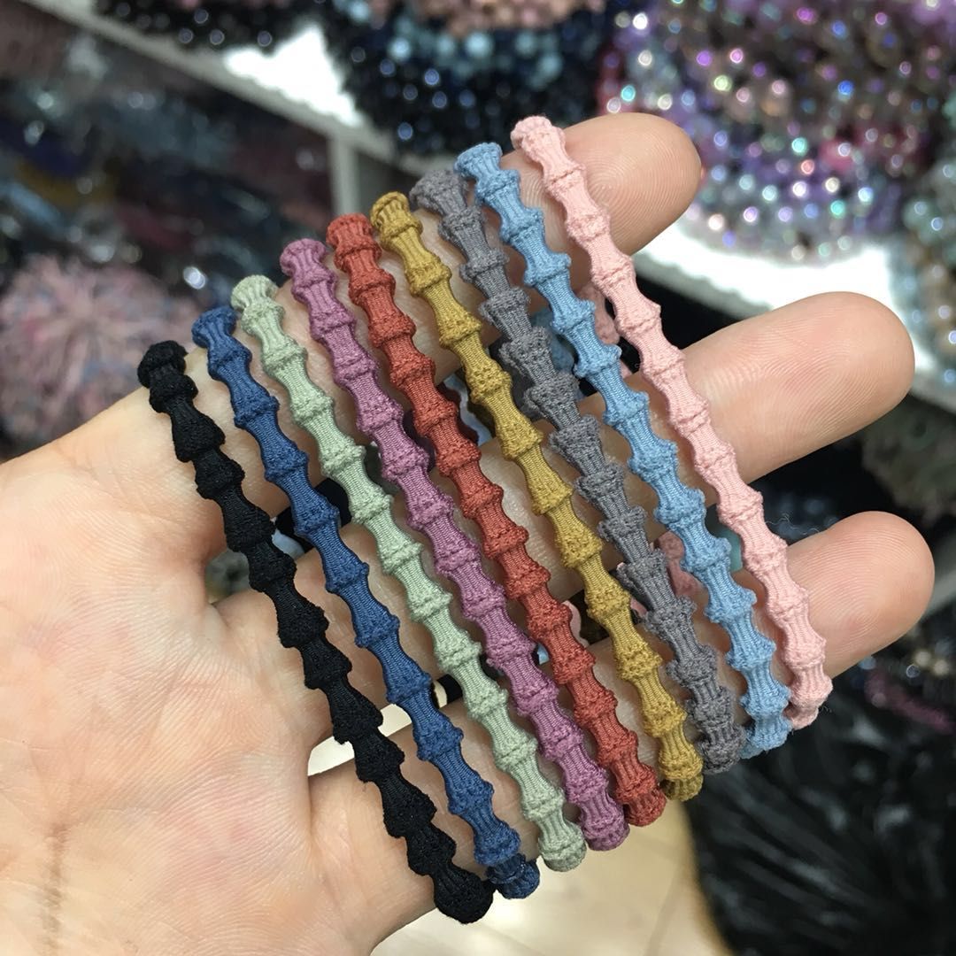 Dense bamboo joint rubber band hair tie hair circle details Picture