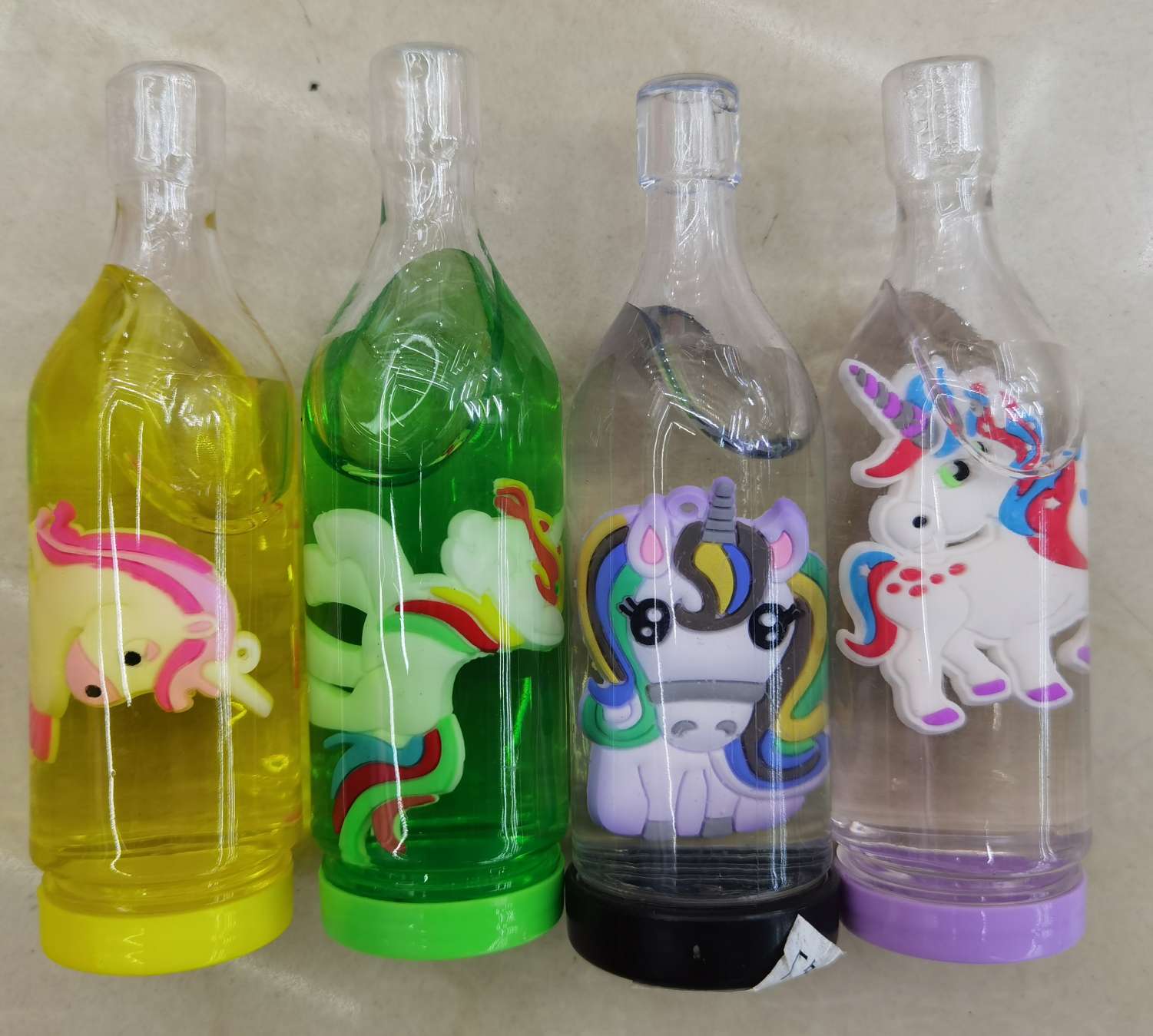Small wine bottle PVC sheet unicorn bubble fake water