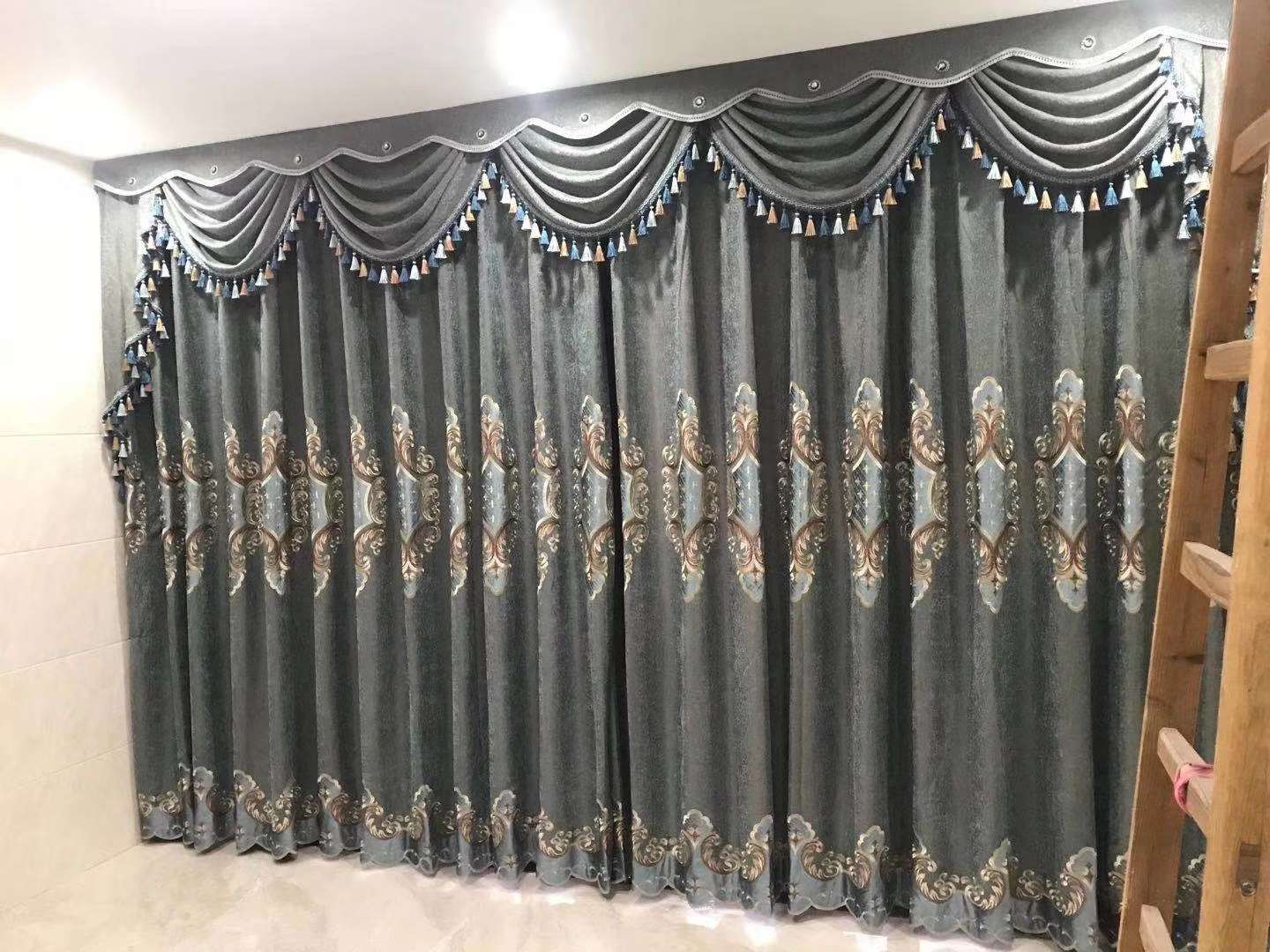 High-end water-soluble embroidered curtains for living rooms and bedrooms are priced in meters Application Scenario