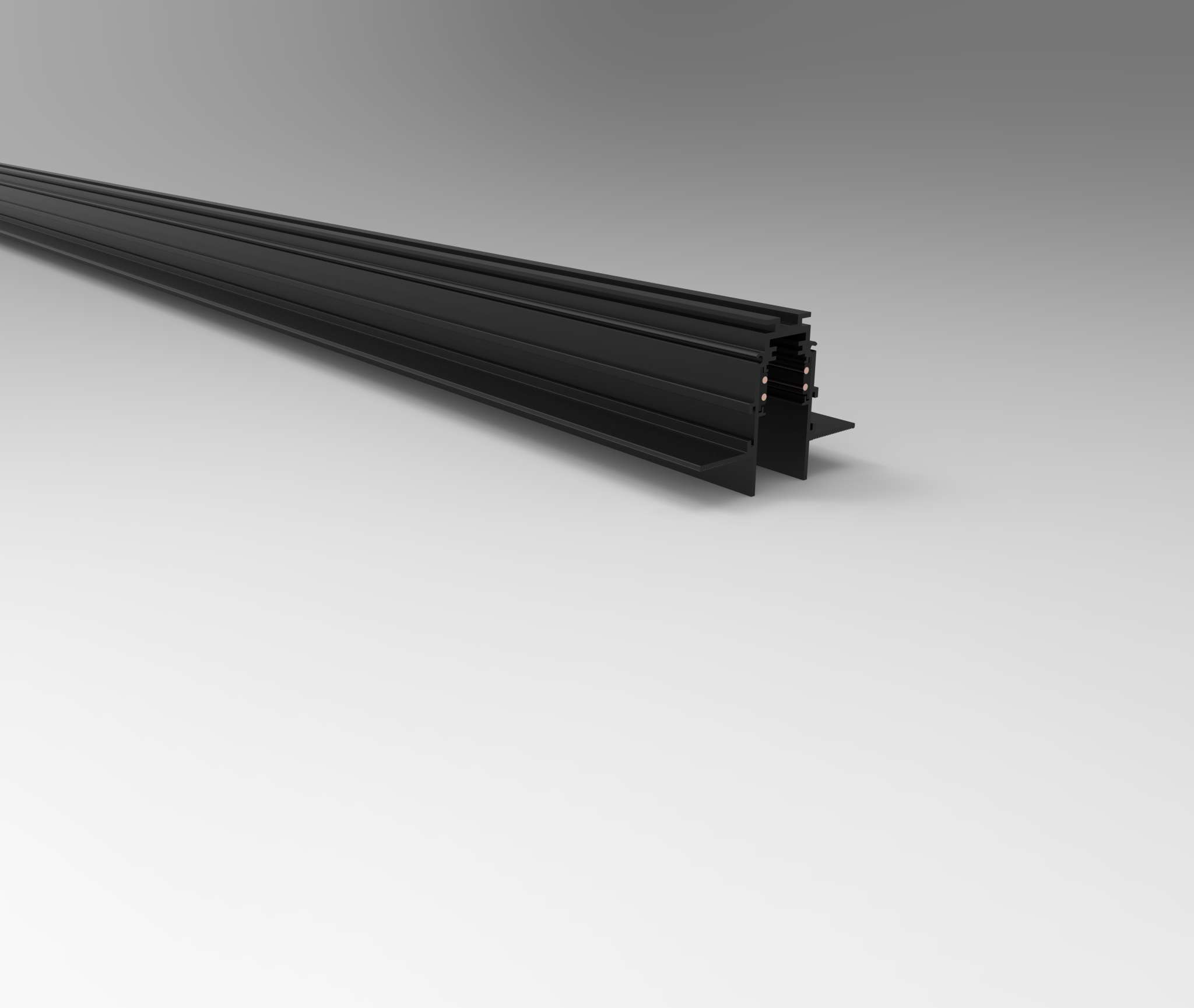 嵌入式磁吸轨道酒店客厅服装店商用线条吊顶