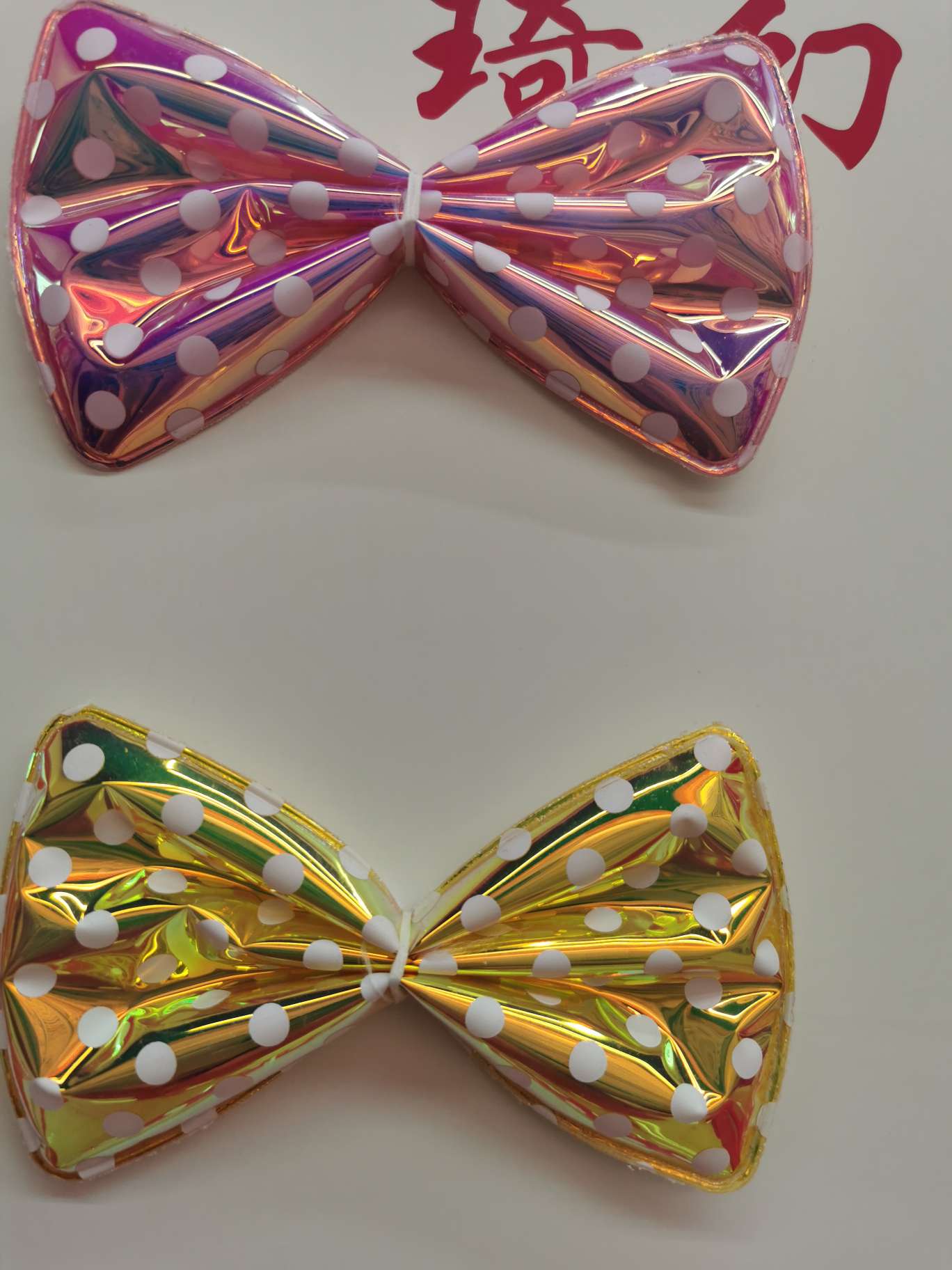 12.5 cm polka dot Pitt bow tie details Picture