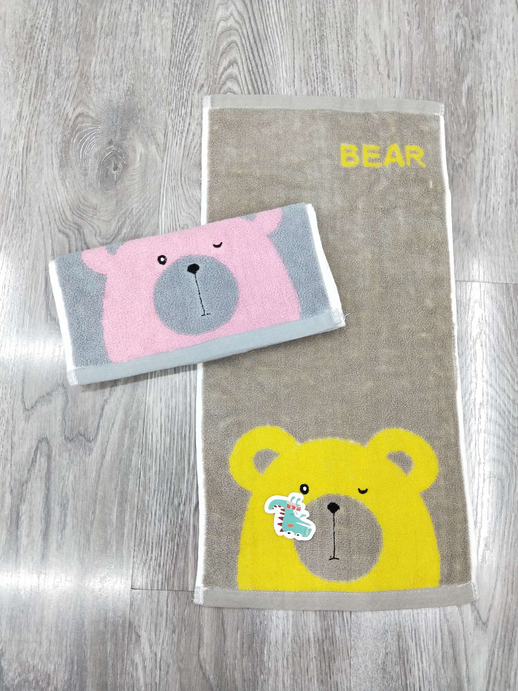 New 25*50cm pure cotton teddy bear head children's towel Specification image