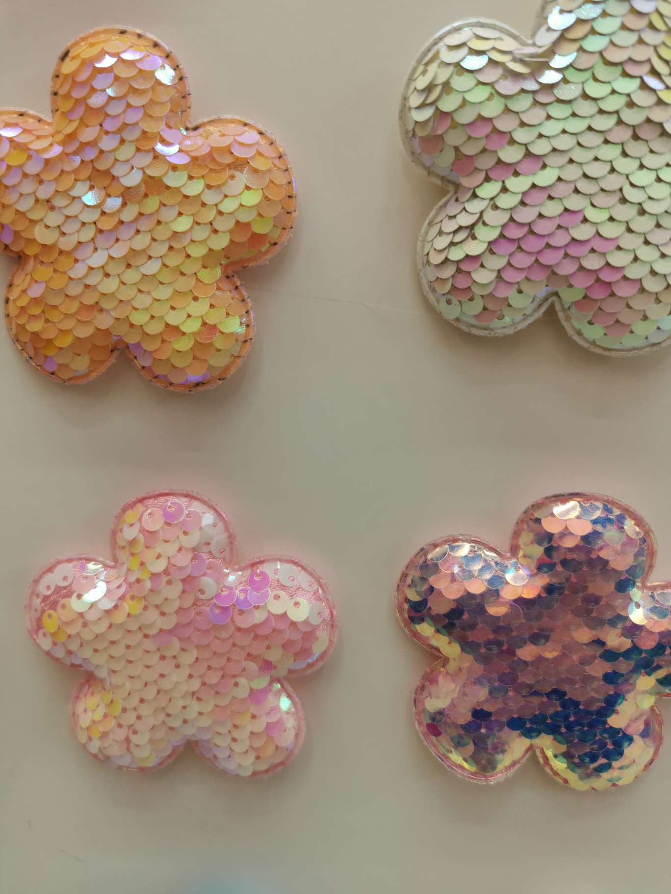 7 cm single-sided sequined plum blossoms Application Scenario