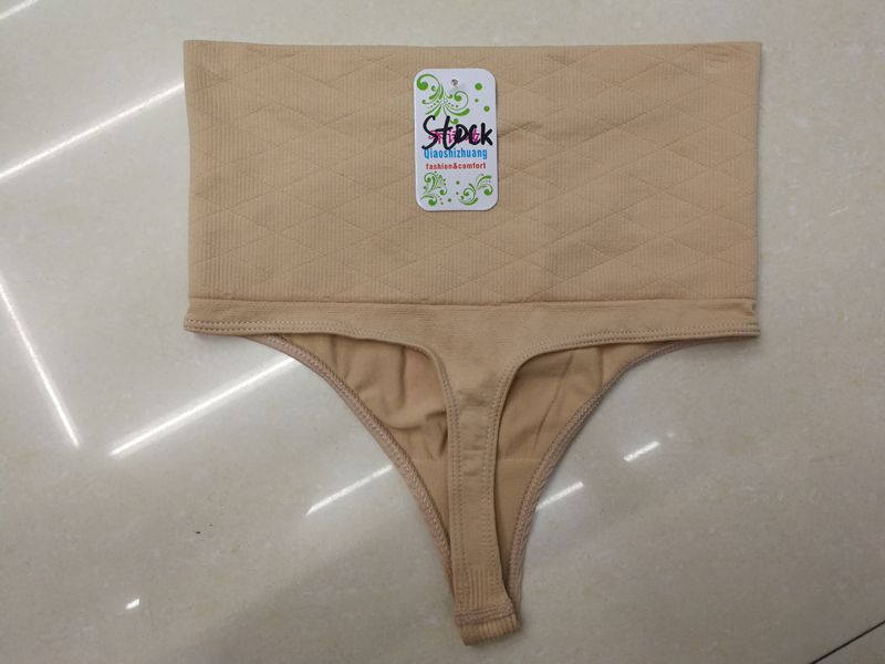 Explosive Seamless High-Waisted Thong Fast Sell Through Shrimp Skin Amazon And Other International Station Best-Selling Manufacturers Direct Sales Of Plastic Waist Abdomen Thong Seamless Thong Waist Lift Hip Thong undefined