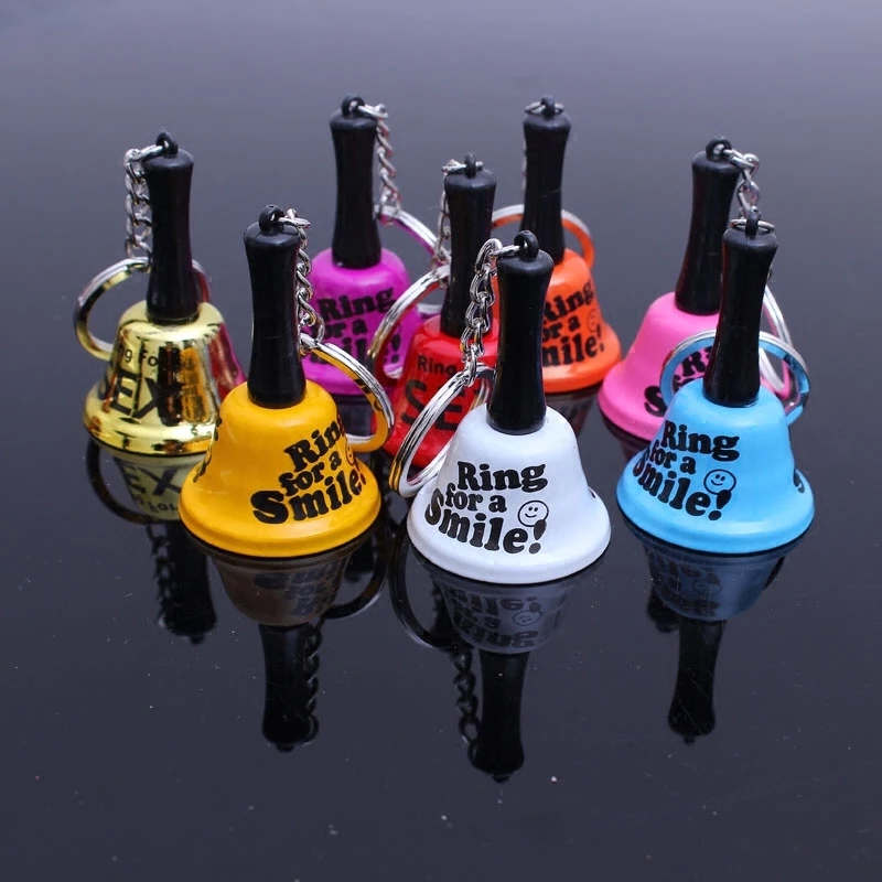 圣诞节手摇铃铛儿童金属手摇铃钥匙扣铃铛挂件手摇铃铛小孩奖励品