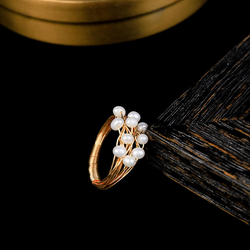 Natural pearl handcrafted starry sky ring Specification image