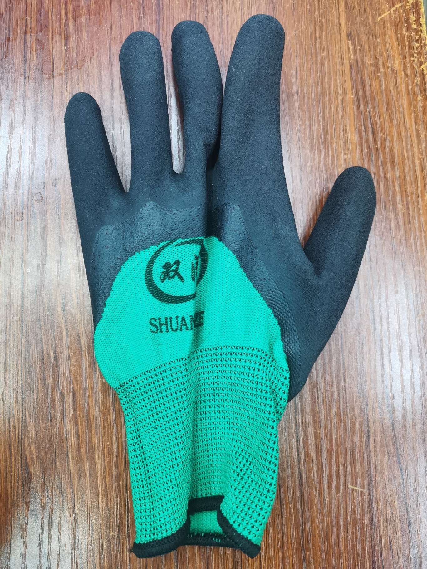 经典劳保手套防护手套乳胶平浸手套塑胶橡胶工业带胶胶皮手套详情图1