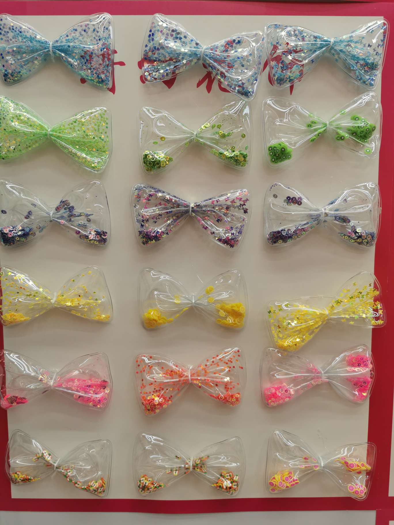 10 cm pvc transparent air bow tie