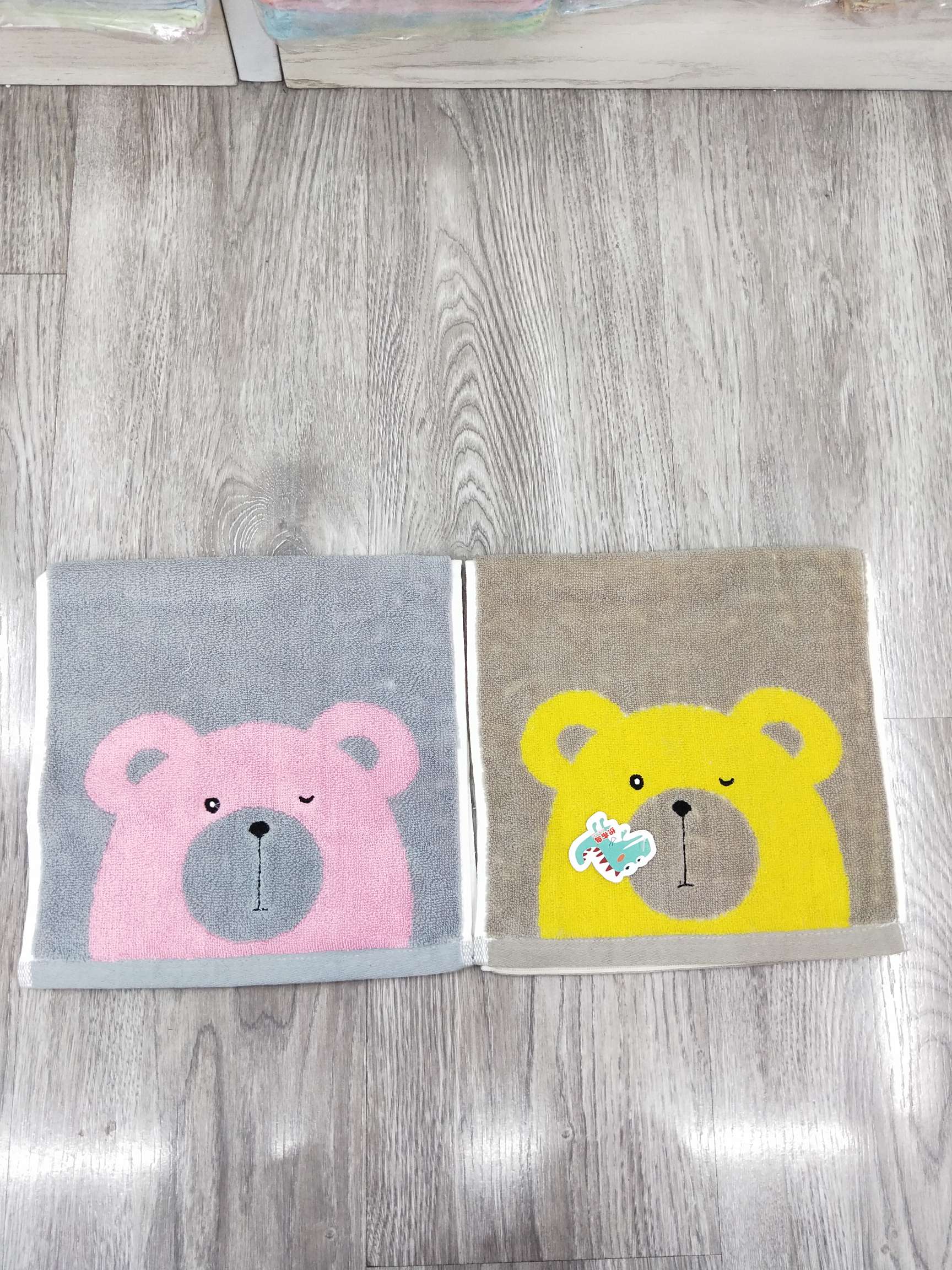 New 25*50cm pure cotton teddy bear head children's towel Item Picture