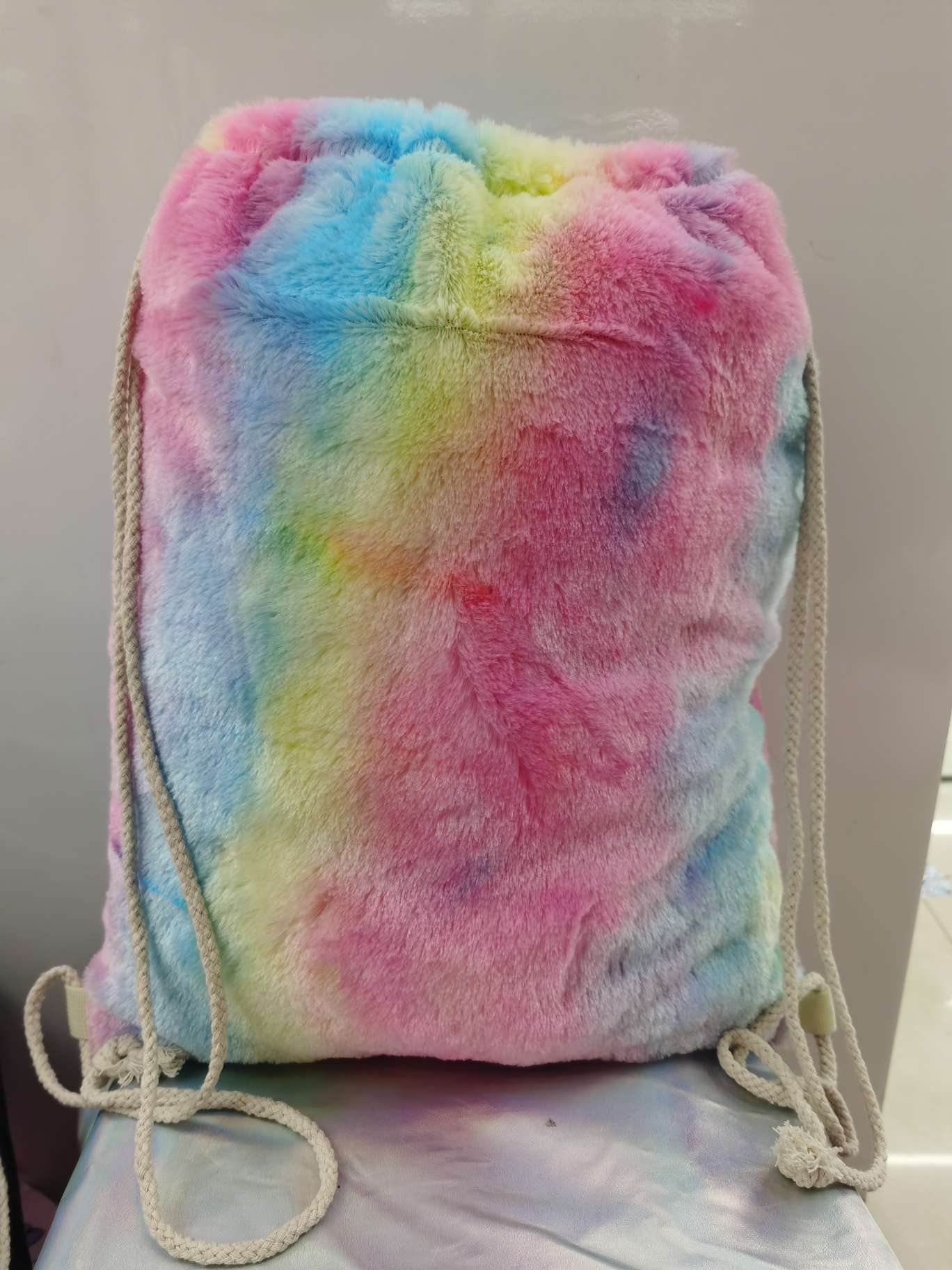 Fleece Bundle Pocket Pull Backpack