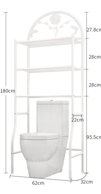 Bathroom Toilet Multi-Functional Toilet Rack Storage Rack Toilet Organizer Floor Washing Machine Rack Layer Rack details Picture