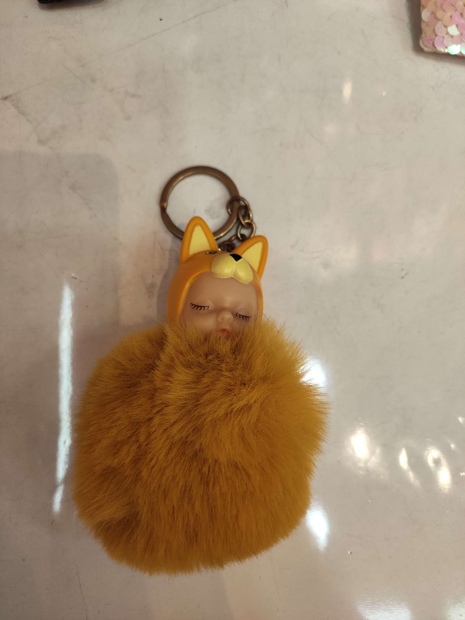 热销狗头帽子娃娃单扣钥匙扣