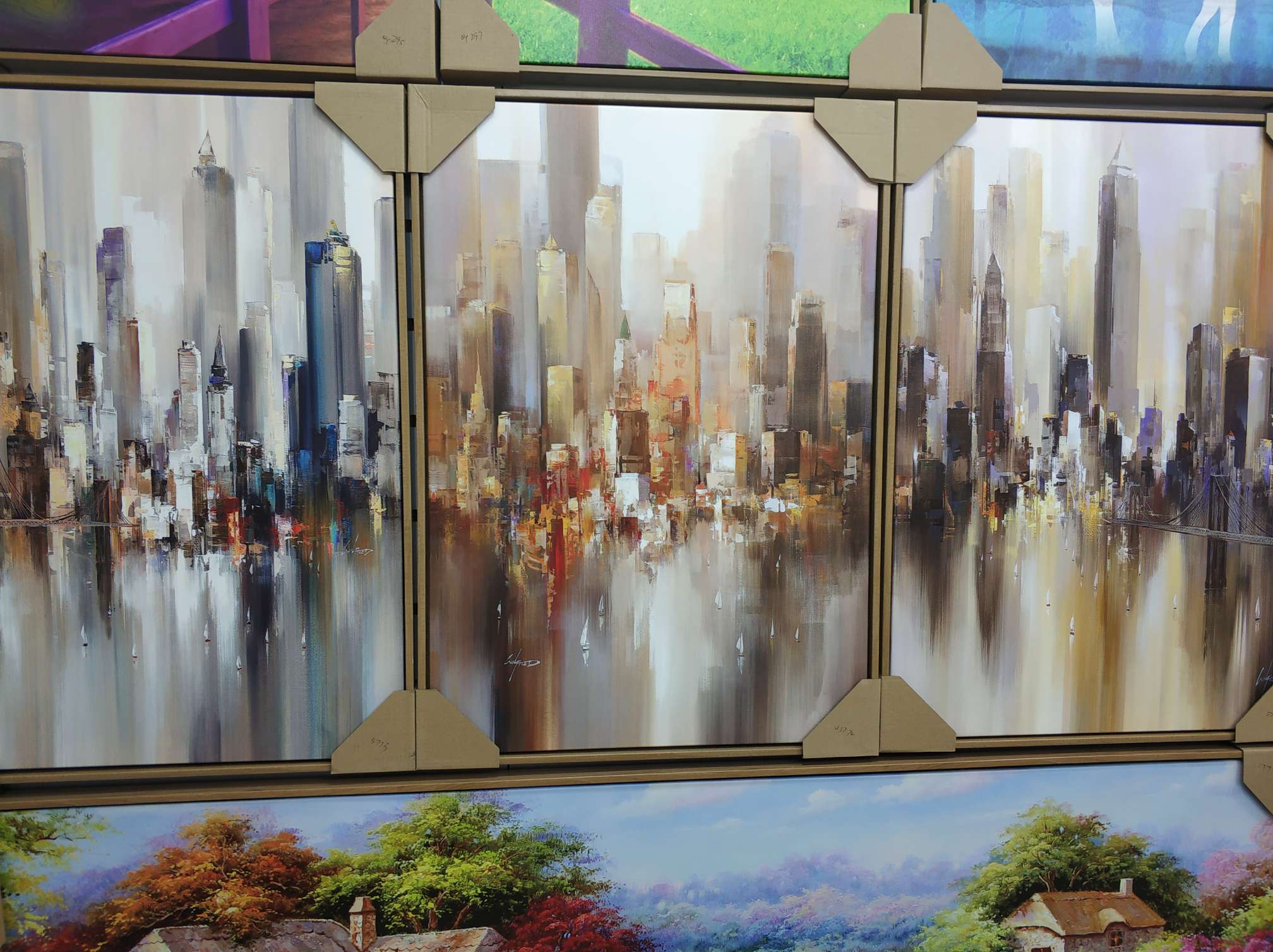 现代简约建筑风景客厅沙发背景墙装饰画城市地标卧室书房挂画壁画