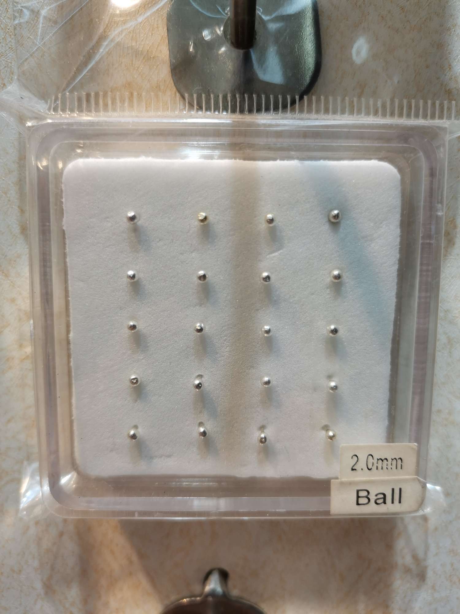 2.0光珠纯银鼻钉