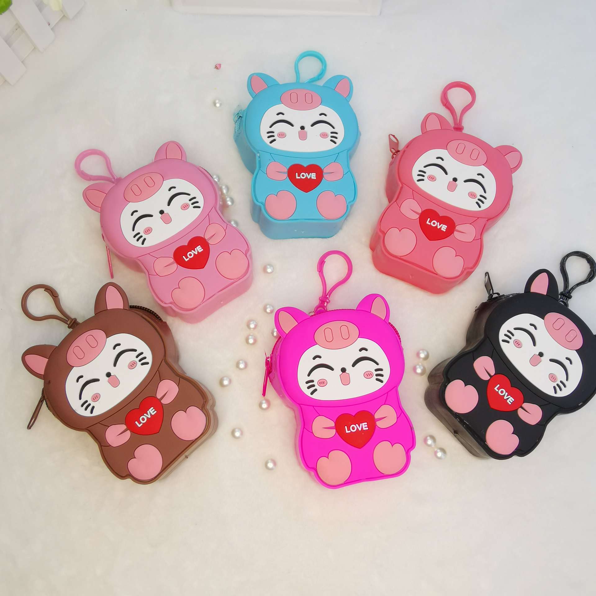 Cartoon silicone zero wallet makeup bag wallet storage bag thumbnail