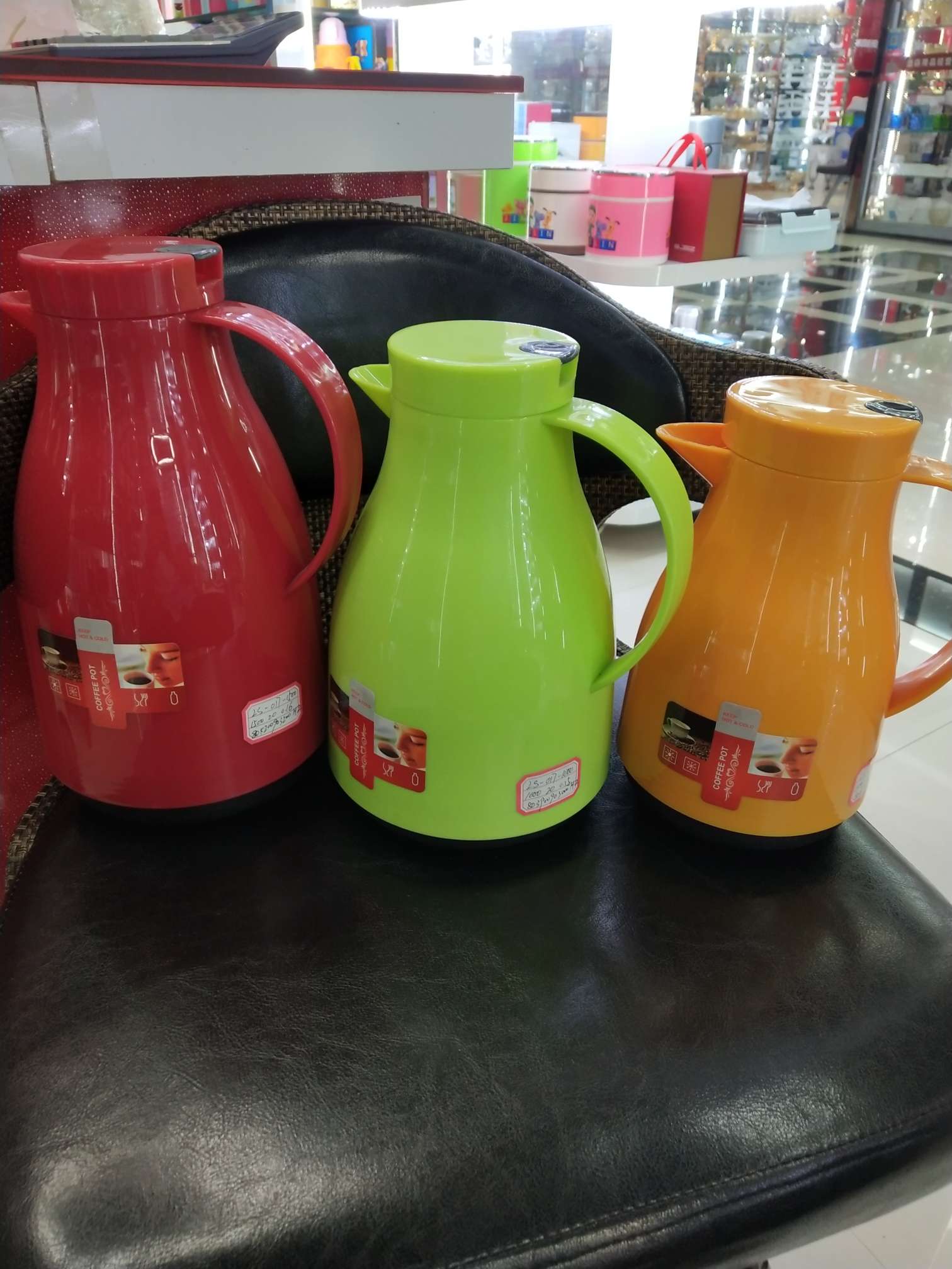 塑料外壳玻璃内胆保温瓶1000ml LS－017产品图