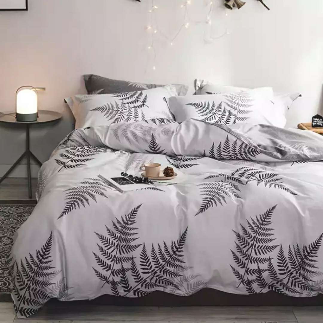 Kit Home Textile Pure Cotton Thickened Edge Four-Piece All-Cotton Bedding Sheet And Quilt Set Smile D Green