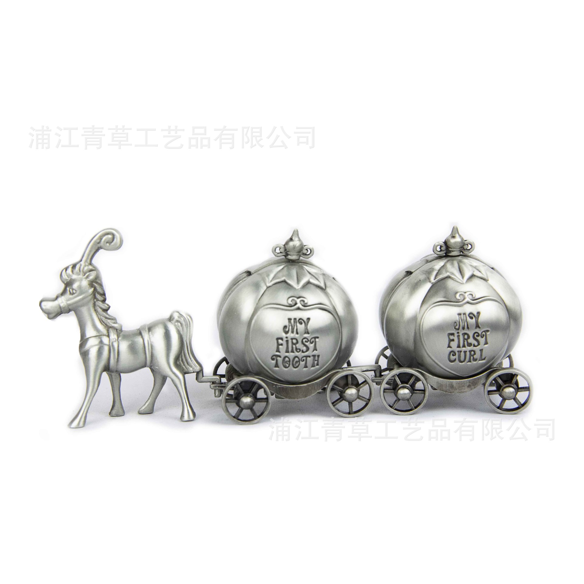 4142，南瓜马车胎毛乳牙盒