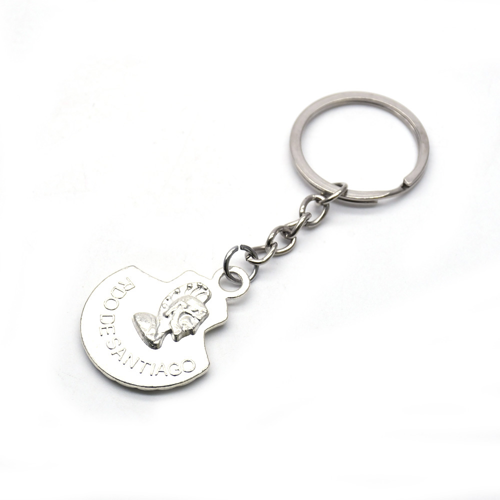 European Holy relic Santiago Seashell Cross keychain pendant, Church gift Specification image