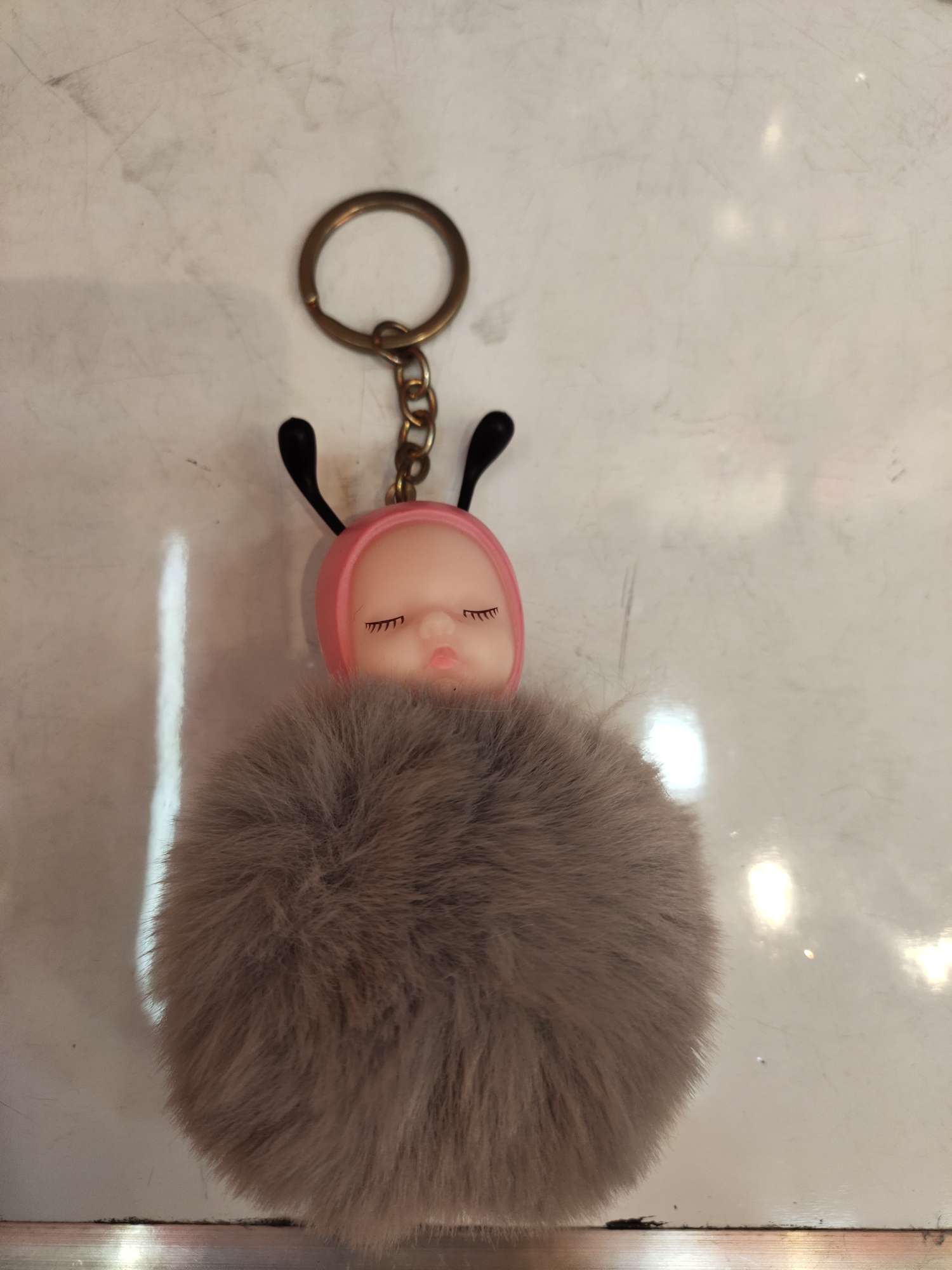 热销蜗牛帽子娃娃单扣钥匙扣