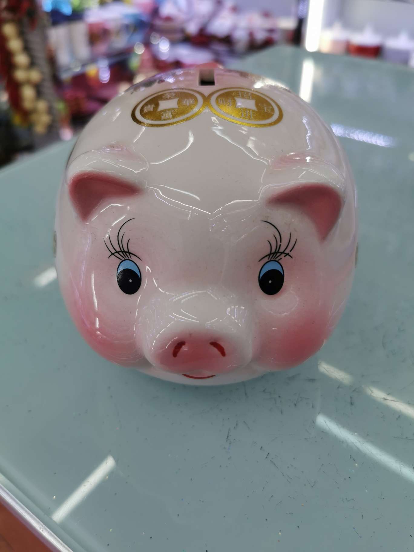 Ceramic painting piggy bank