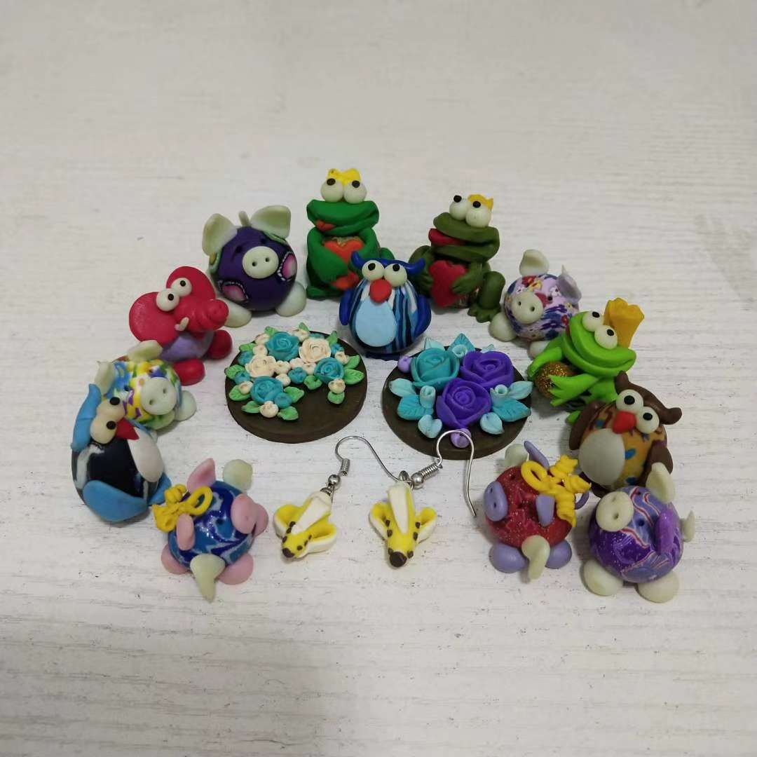 Jewelry accessories soft pottery pendant, earring accessories