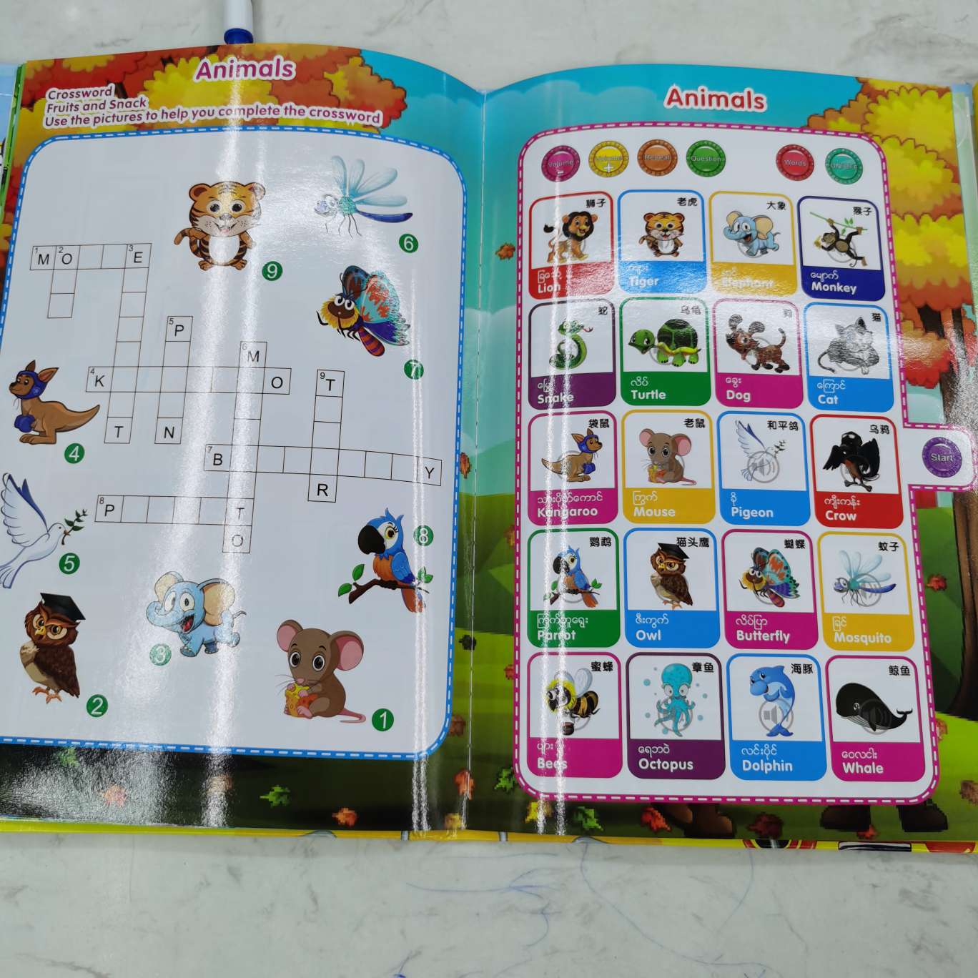 幼儿童点读发声书早教机益智小孩笔电子学习启蒙有声读物宝宝玩具缅甸缅甸文电子书详情图2