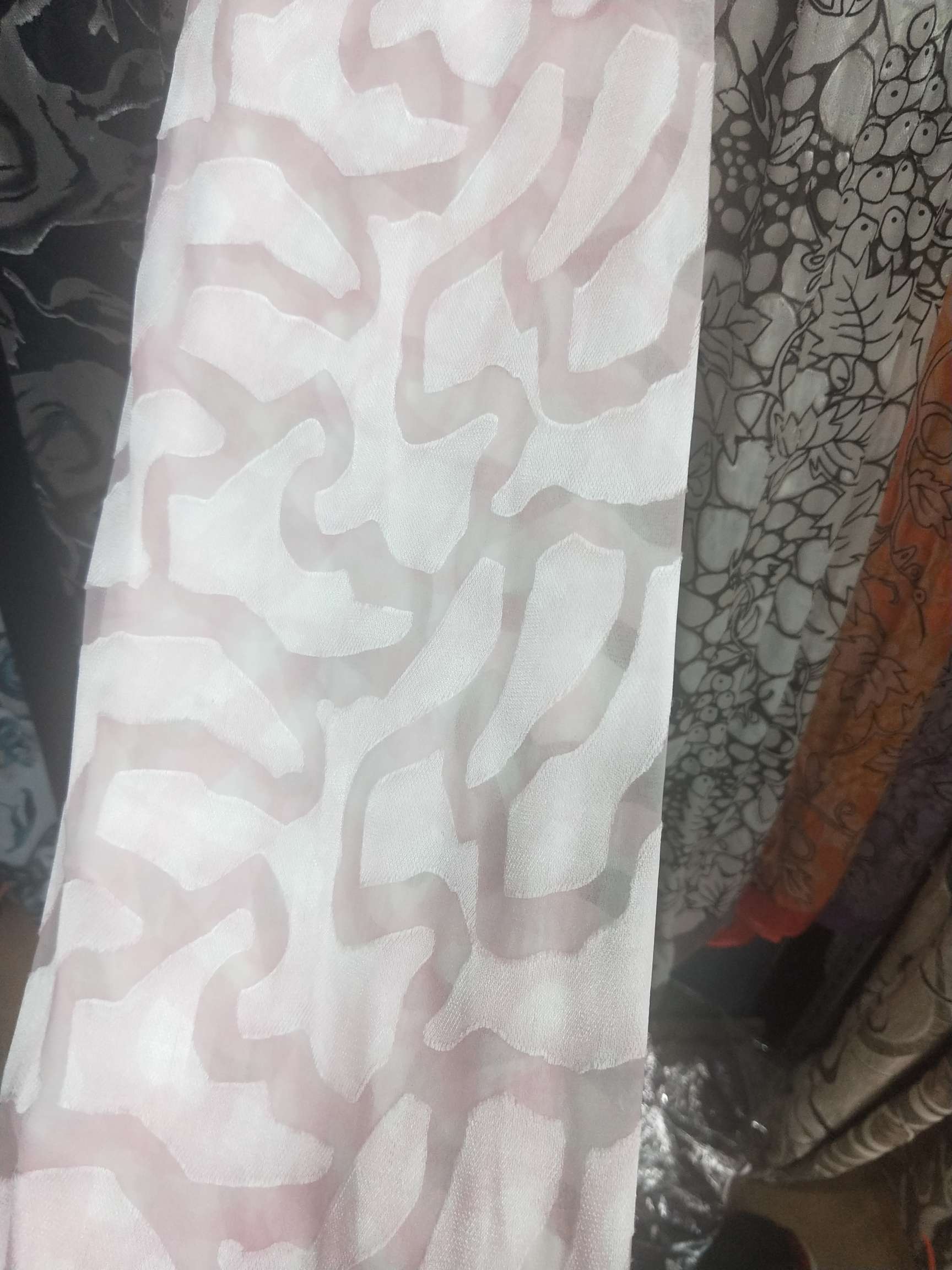 Fashion Trend Worn Floral Lustrine Scarf 15