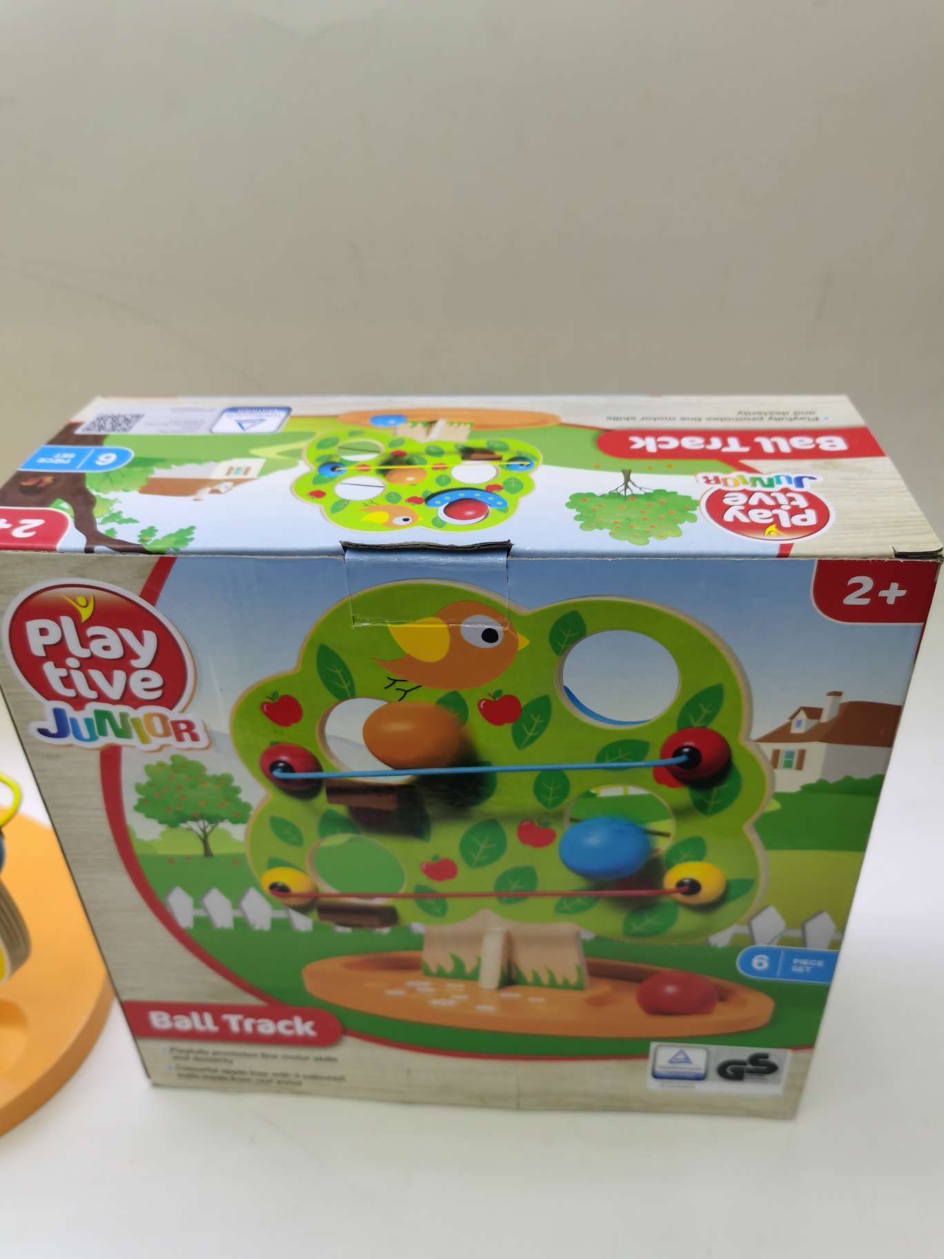 Apple tree roll ball round bead children's play toy Wooden toy