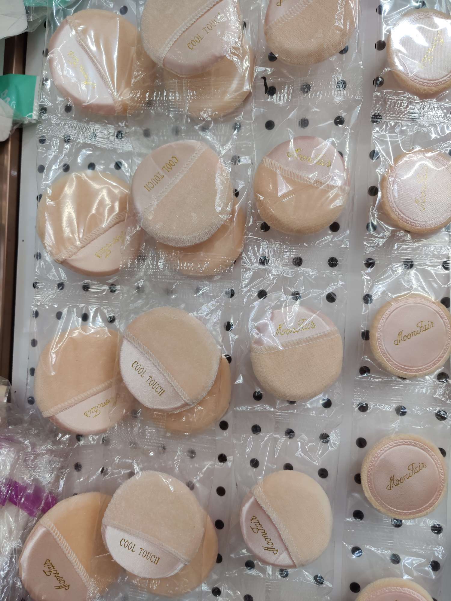 8公分机器包装印字粉扑细节图