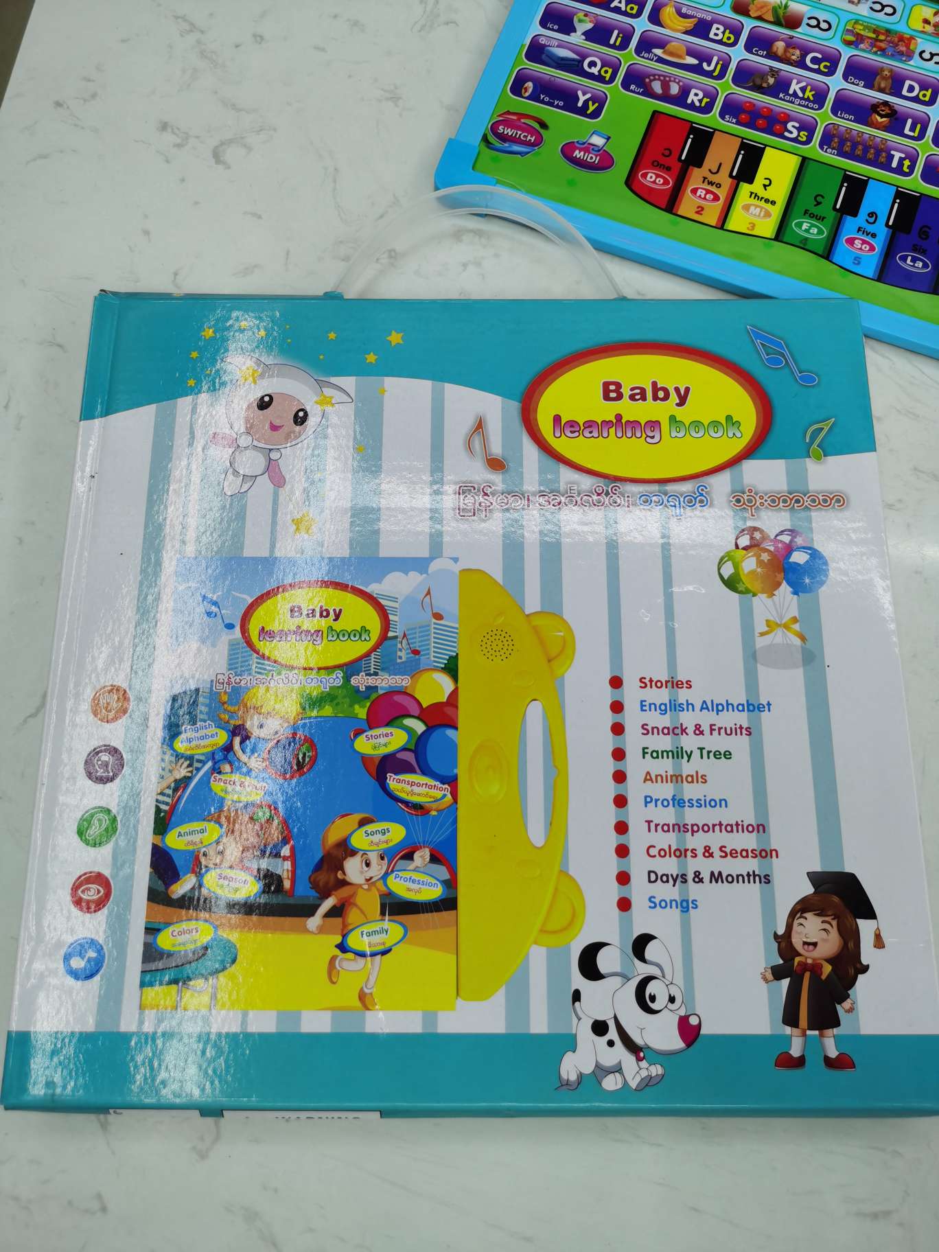 幼儿童点读发声书早教机益智小孩笔电子学习启蒙有声读物宝宝玩具缅甸缅甸文电子书详情图1