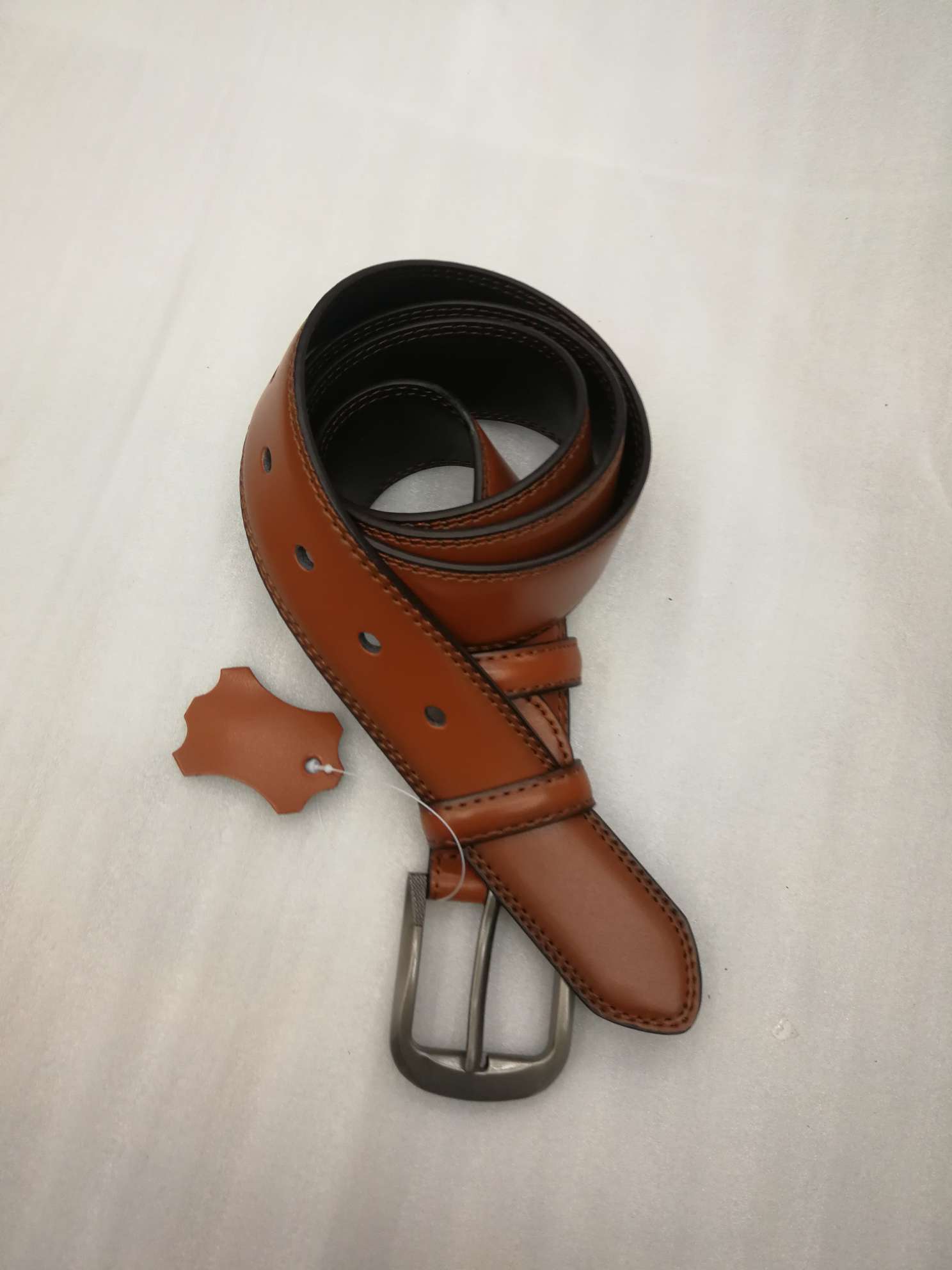 义乌好皮带ABO020男士商务潮流真皮针扣休闲男士腰带厂家直销供应内销外贸可来样订做详情图5