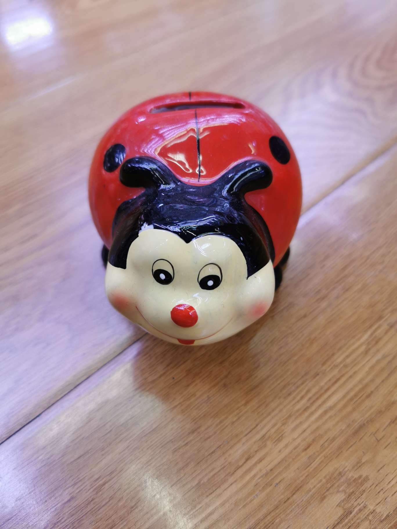 Ceramic beetle piggy bank thumbnail