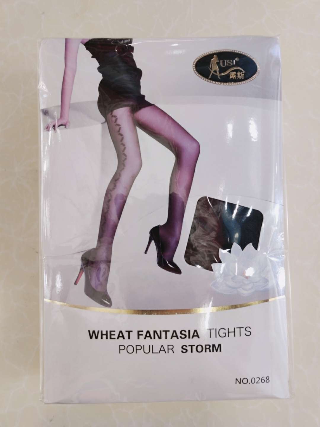 0268薄款提花连裤袜-1箱45 打产品图
