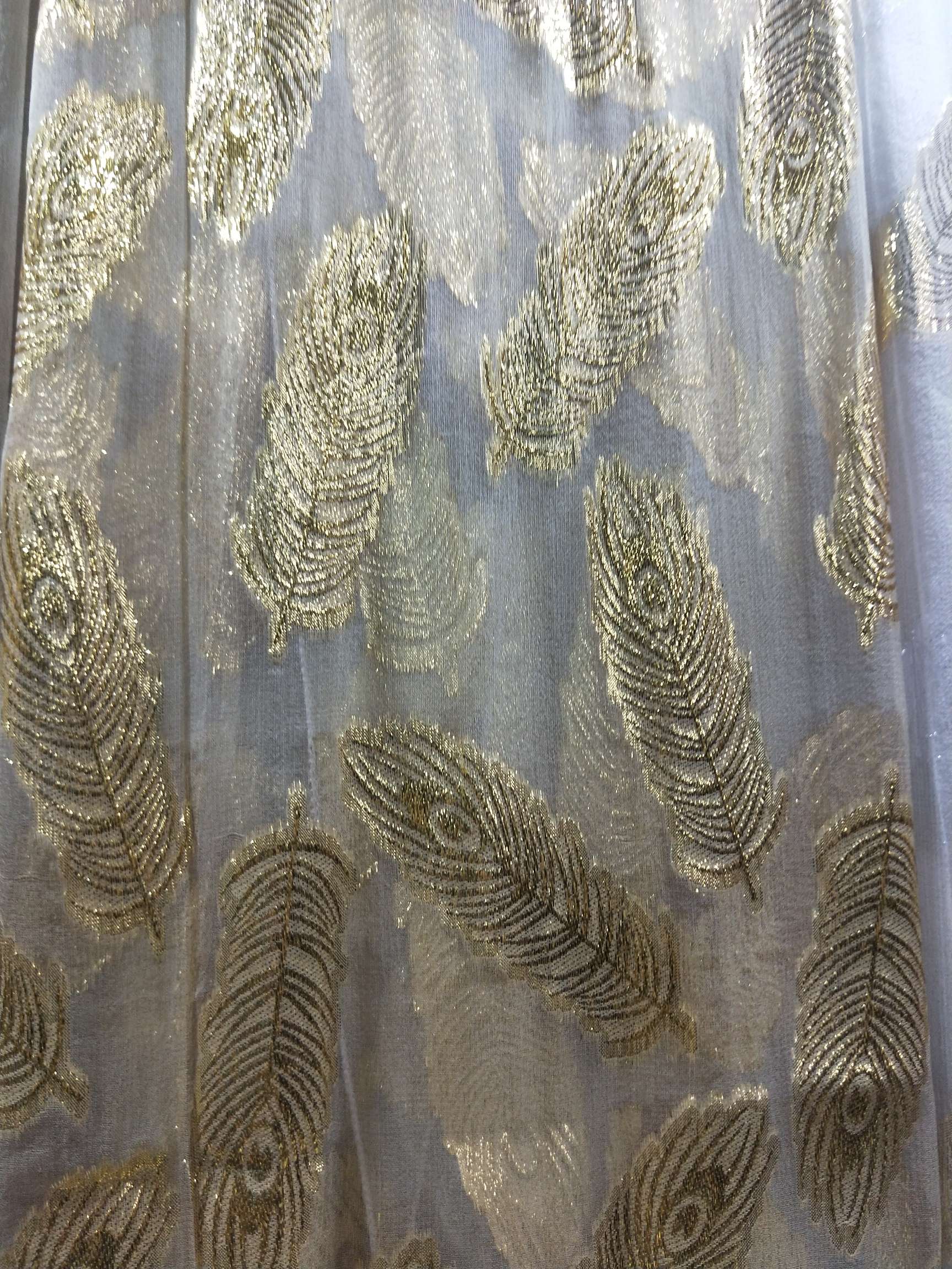 Silk Gold Cut Floral Lustrine 13