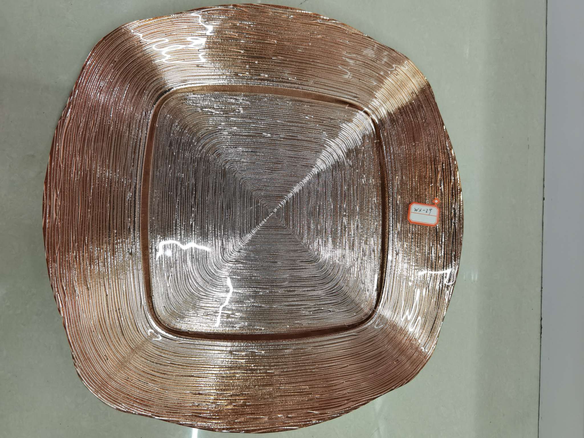 Glass handicraft dinner plate glass decoration
