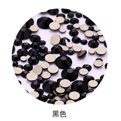 Cool black gold base flat-bottom diamond imitation Austrian nail drill