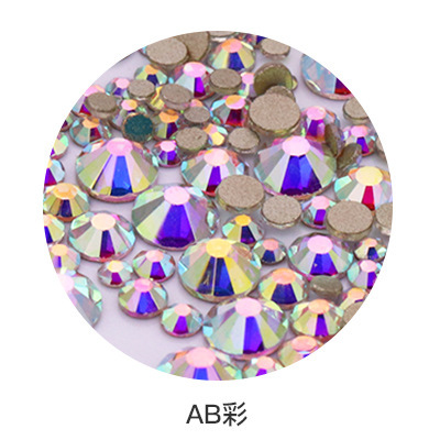 AB color gold base flat bottom diamond imitation Austrian nail drill