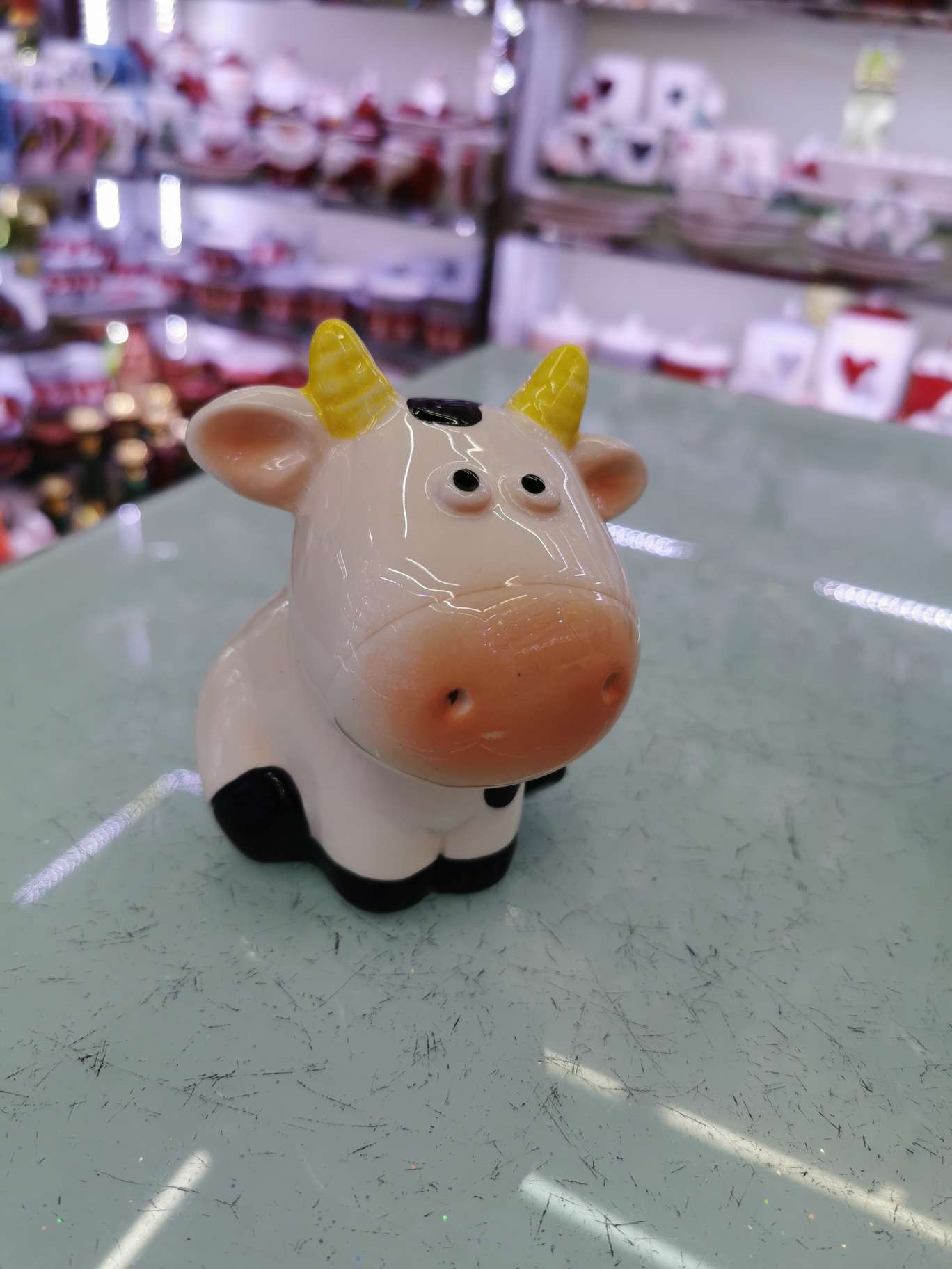 Ceramic cow money pot thumbnail