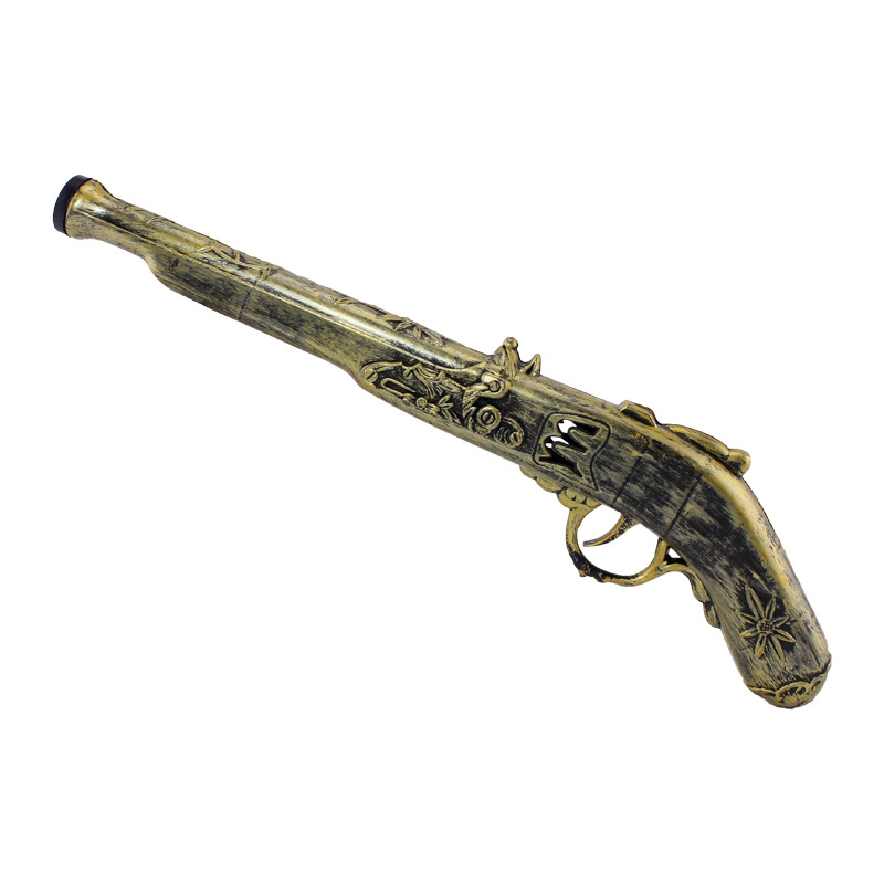 火石枪古铜色 万圣节道具 海盗枪