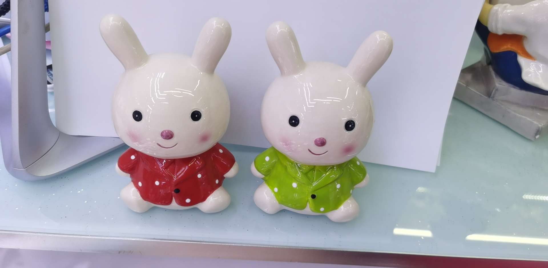 Ceramic rabbit piggy bank thumbnail