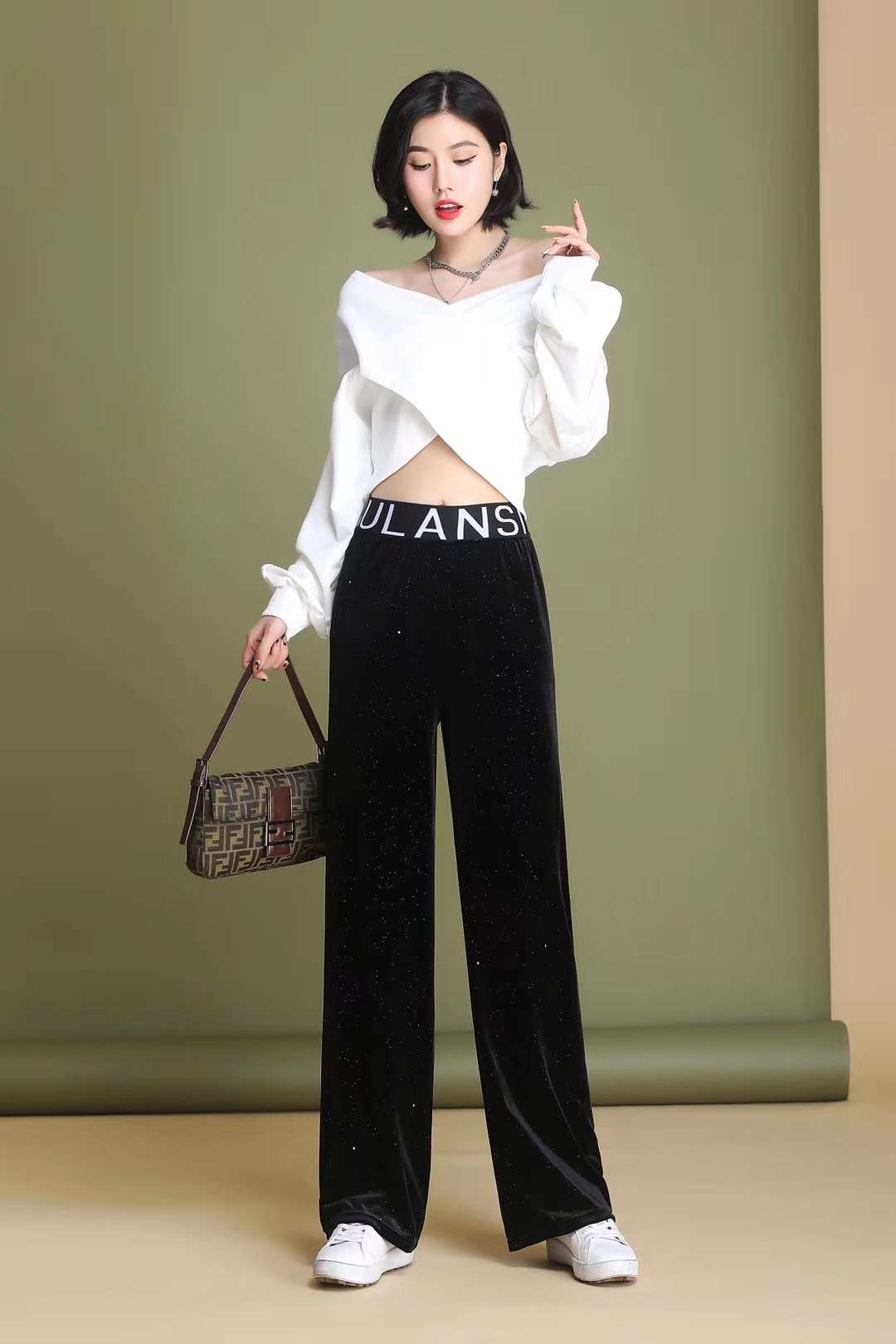 Sparkling velvet pants, M, L, xL undefined