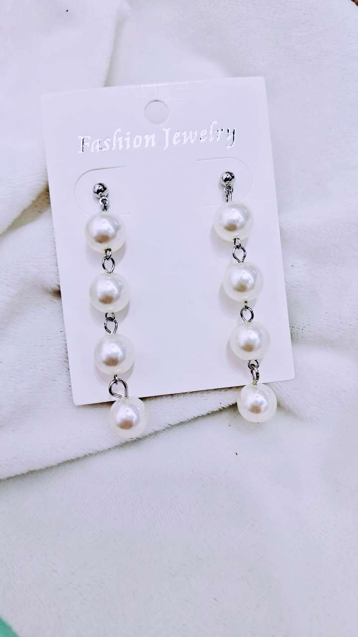 High-grade French style long fringe Pearl earrings 2020 new sterling silver needle earrings net red earrings earrings drop thumbnail