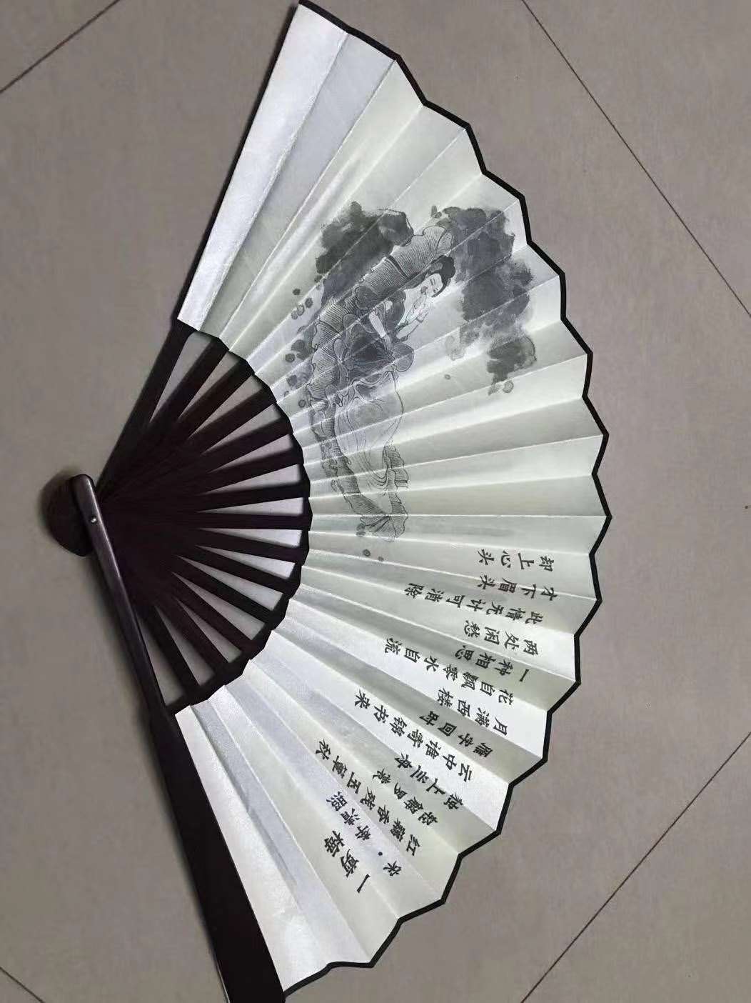 扇子10寸娟扇稠布扇艺术扇礼品扇产品图