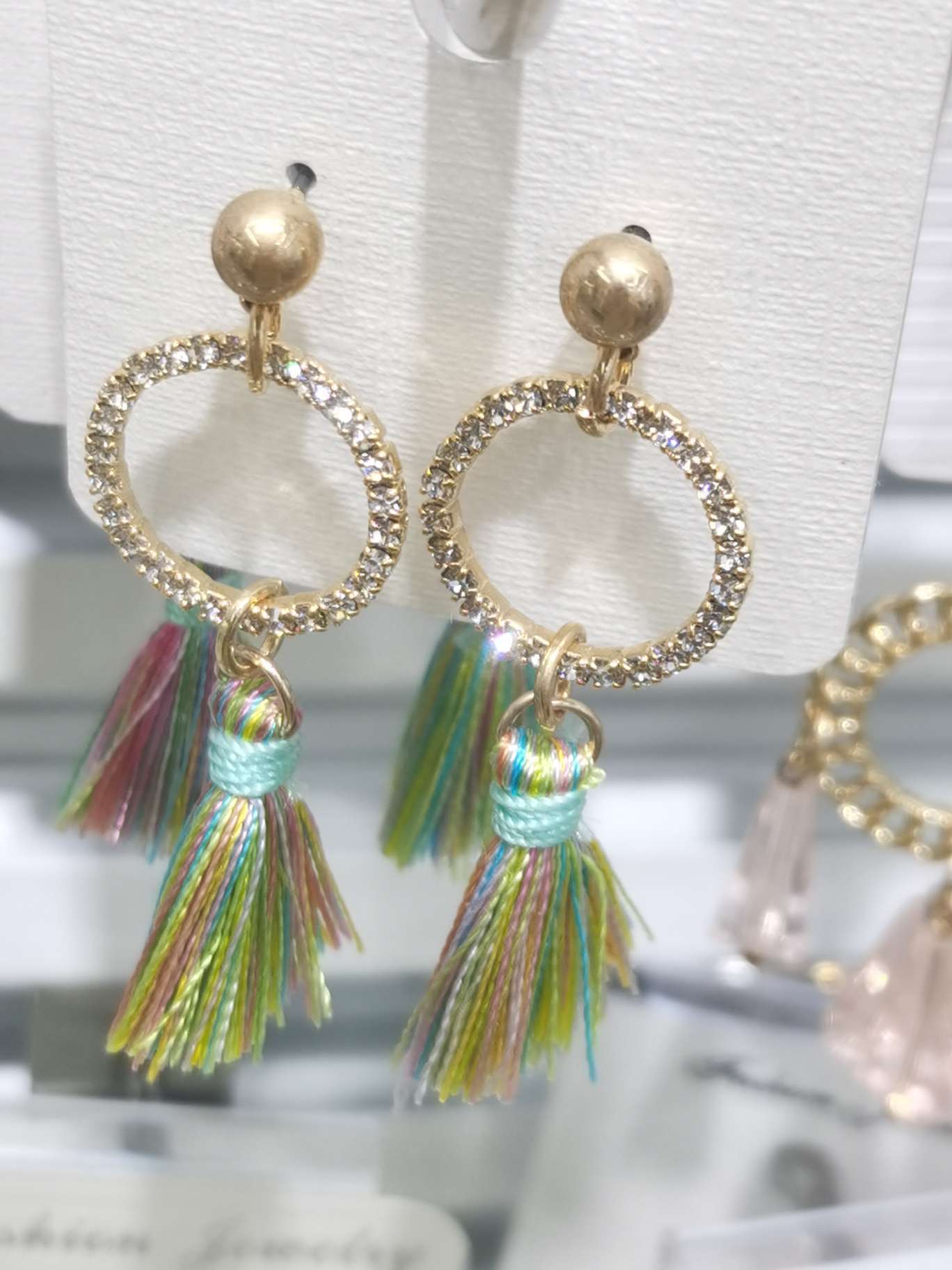 Tassel ring earrings