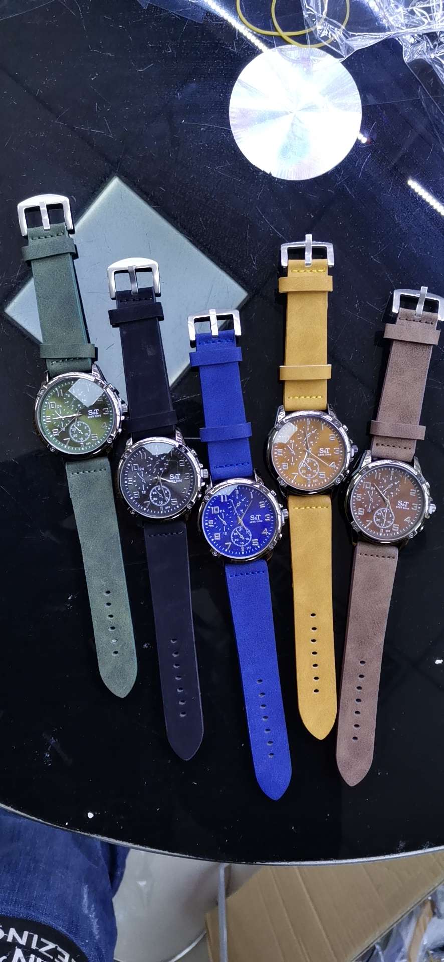 时尚潮流韩版仿真皮男士石英