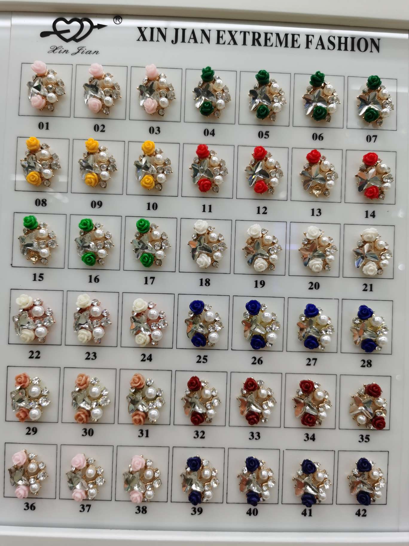 新建精品配饰玫瑰花纽扣 合金扣 水钻扣 服饰扣 辅料配件