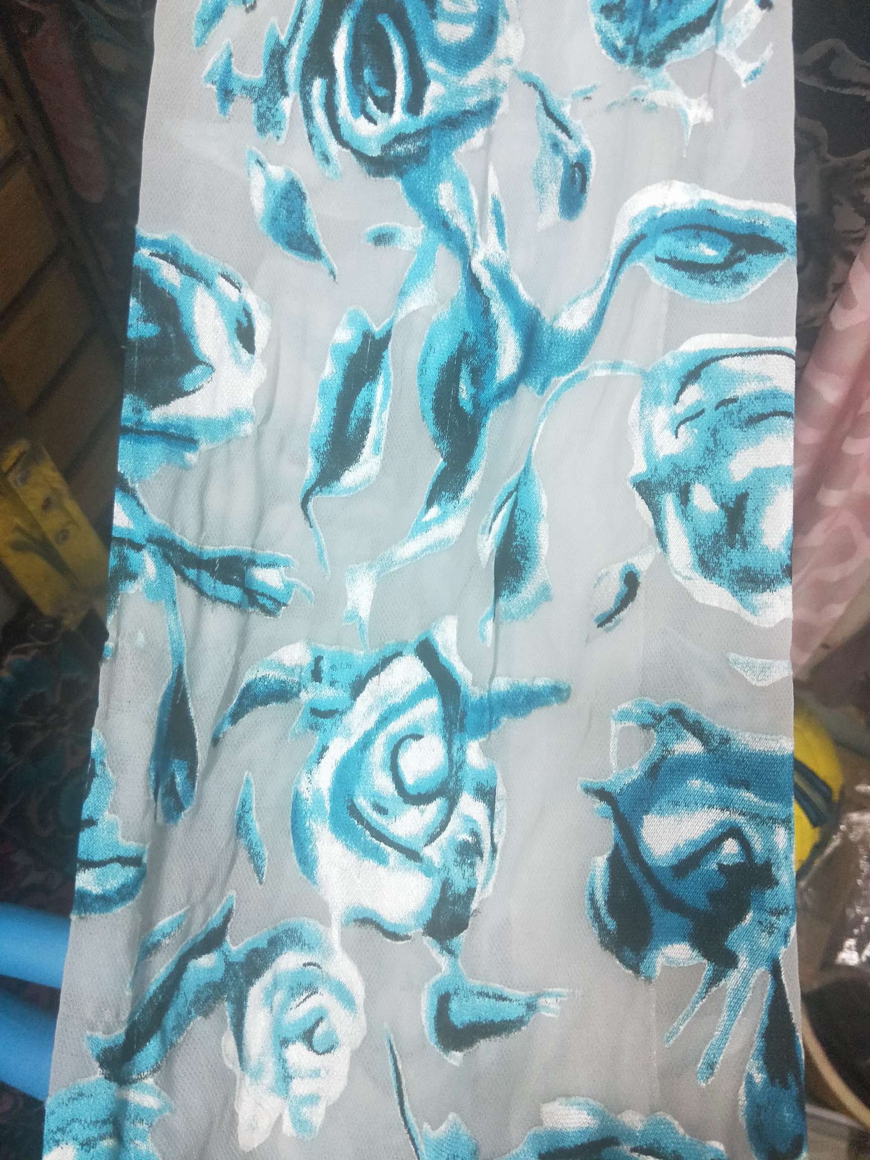 Fashion Trend Rotten Floral Lustrine Scarf 12