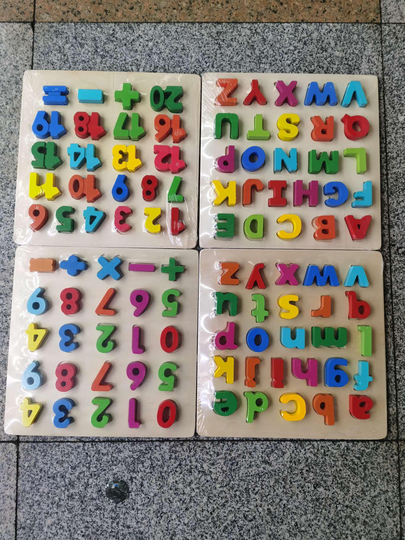 Alphanumeric Mosaic board 4 puzzles